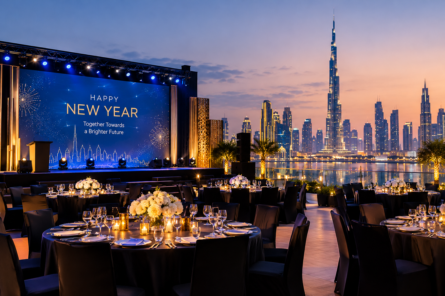 corporate New Year's Eve event in Dubai